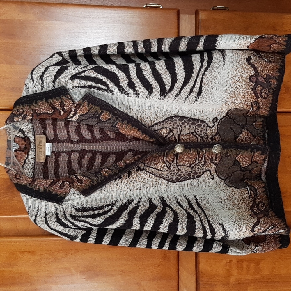 Painted Pony Woven Animal Print Jacket 1X